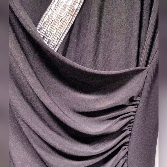 MSK *Bling* Black Cocktail Dress *size* M - Picture 7 of 12